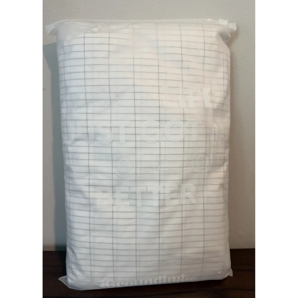 The Grounding Co Terra Fitted Sheet White Size Queen Cord Included NEW